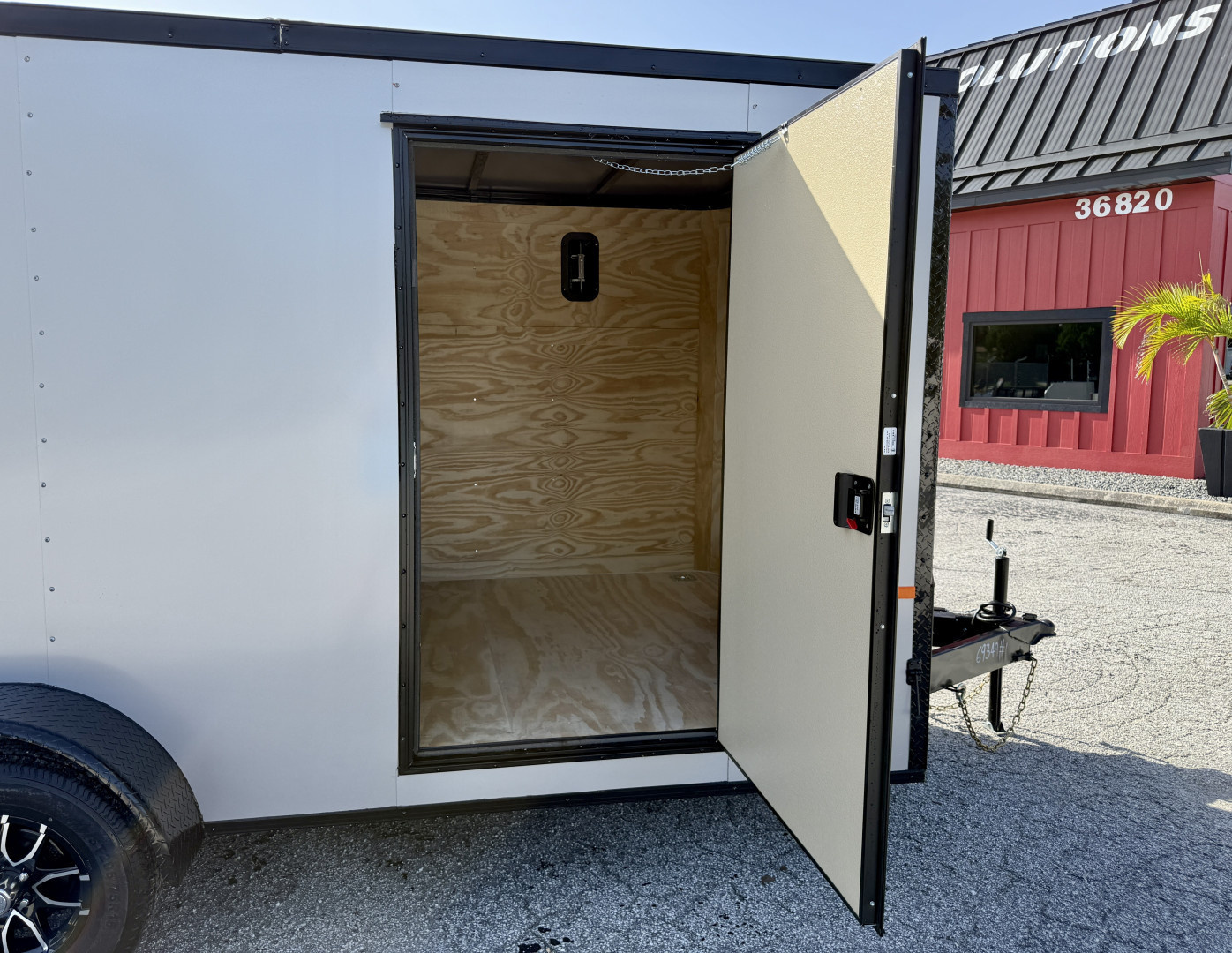 New 2026 Rock Solid Cargo 7X16 Ramp Door 7K Polycore Black Out Cargo / Enclosed Trailer