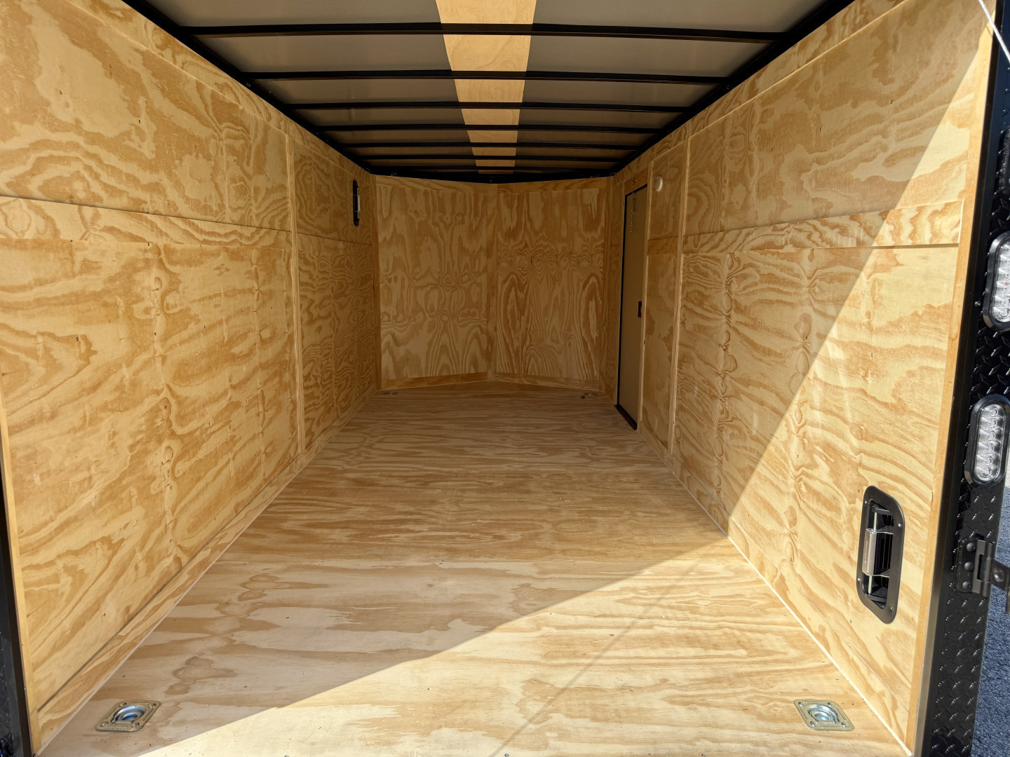 New 2026 Rock Solid Cargo 7X16 Ramp Door 7K Polycore Black Out Cargo / Enclosed Trailer