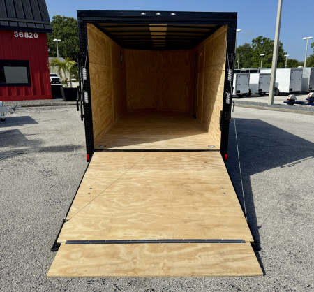 New 2026 Rock Solid Cargo 7X16 Ramp Door 7K Polycore Black Out Cargo / Enclosed Trailer