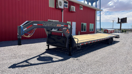 New 2026 RawMaxx 40'X102  FLAT DECK GOOSENECK 20K Flatbed Trailer