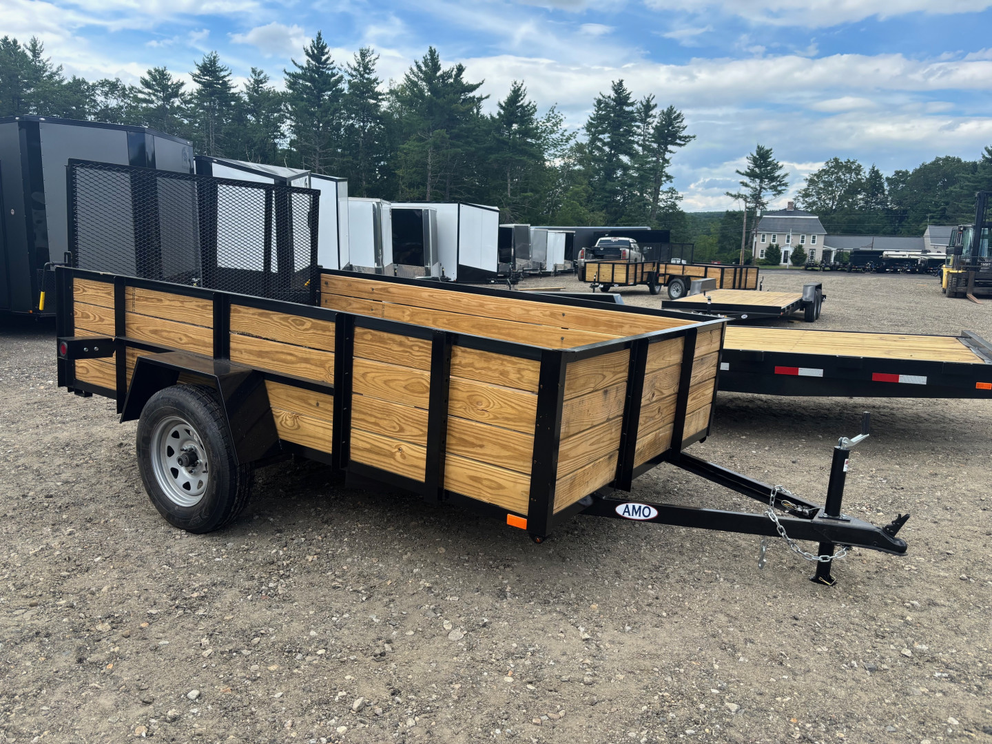 New 2025 AMO 6x10 Utility Trailer/24" Wood Sides/ramp gate/ 15'' wheels-2990 GVW
