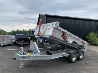 New 2026 Triumph 7x12 Dump Trailer- Galvanized/ 8  I beam/ Tarp kit-Ramps / Wireless Remote - 10,000 GVW