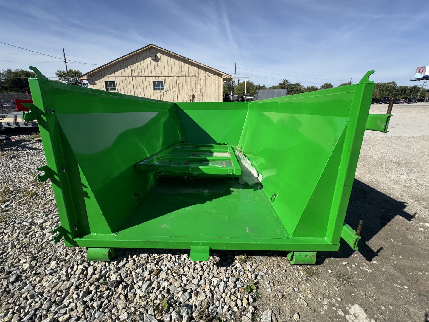 New 2025 Horizon Trailers 14' HDZ Dumpster Dump Bin 83X14 LIME GREEN