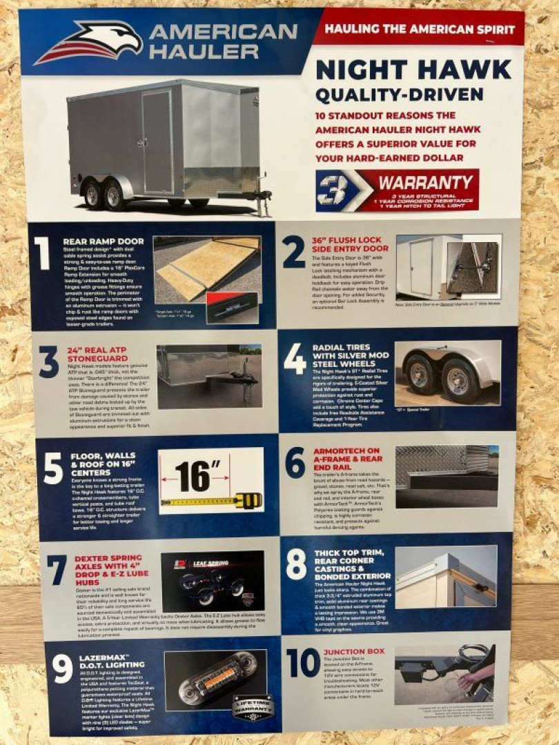 New 2026 American Hauler NH8516T3 Cargo / Enclosed Trailer