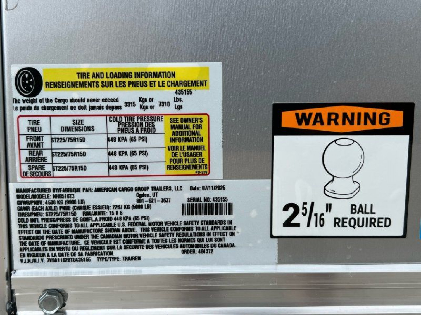 New 2026 American Hauler NH8516T3 Cargo / Enclosed Trailer