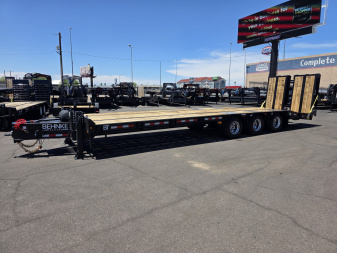 New 2026 BEHNKE Super Duty Flatbed FB8X31SDPT-50L Air Brake Paver Trailer Tri Axle