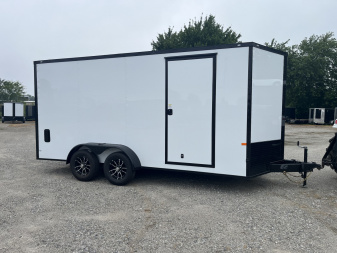 New 2026 Rock Solid Cargo 7'x16'x7' Cargo / Enclosed Trailer Black Out Package