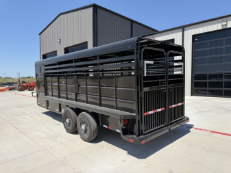 New 2026 Delco 6'8"x20' GN Metal Top Livestock Trailer - M8 Cowboy