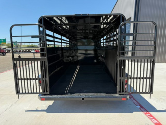 New 2026 Delco 6'8"x20' GN Metal Top Livestock Trailer - M8 Cowboy