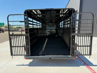 New 2026 Delco 6'8"x20' GN Metal Top Livestock Trailer - M8 Cowboy