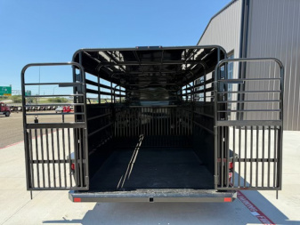 New 2026 Delco 6'8"x20' GN Metal Top Livestock Trailer - M8 Cowboy