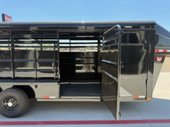 New 2026 Delco 6'8"x20' GN Metal Top Livestock Trailer - M8 Cowboy
