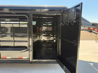 New 2026 Delco 6'8"x20' GN Metal Top Livestock Trailer - M8 Cowboy