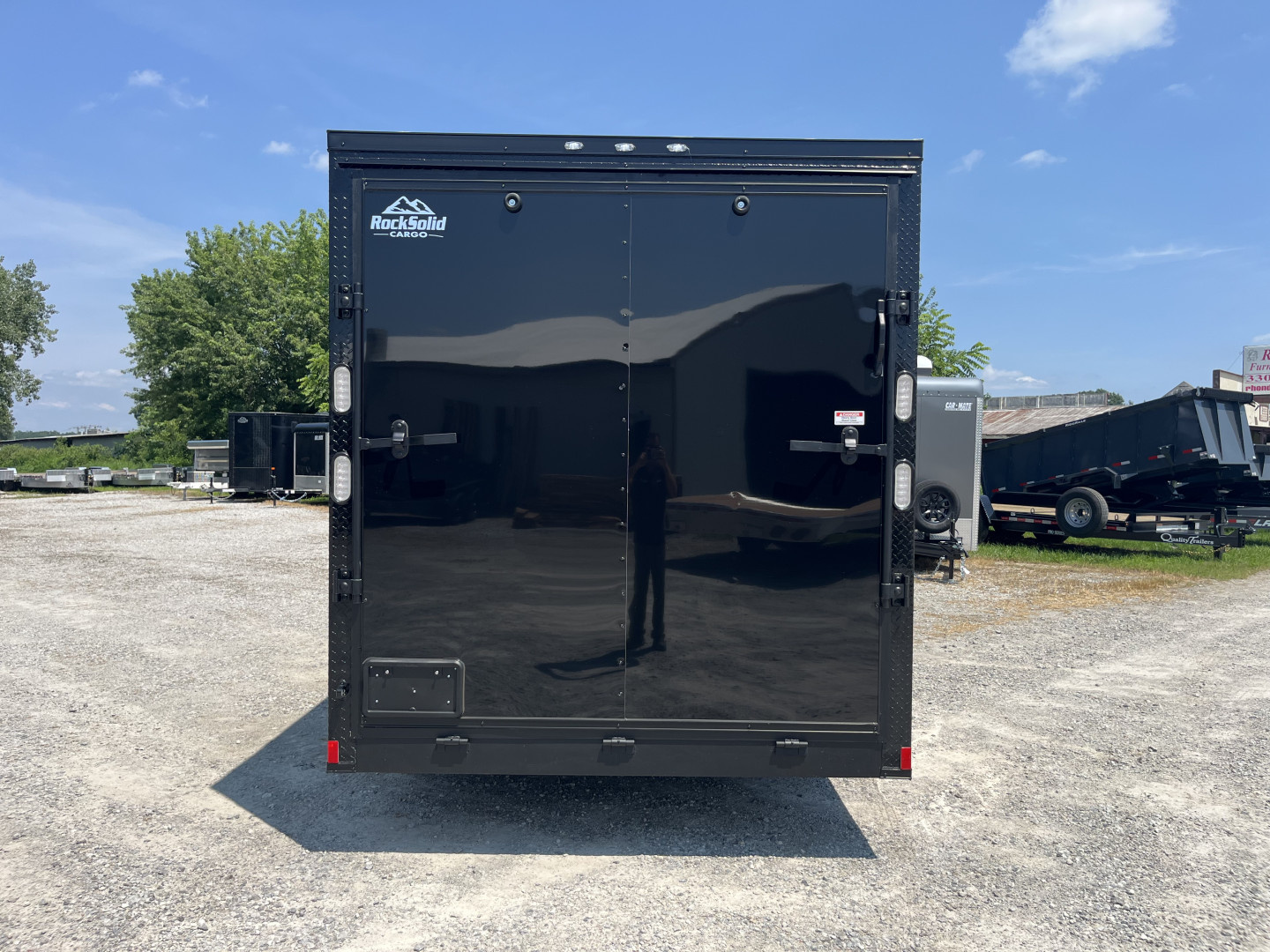 New 2026 Rock Solid Cargo 7'x16'x7' Cargo / Enclosed Trailer Black Out Package