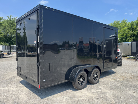 New 2026 Rock Solid Cargo 7'x16'x7' Cargo / Enclosed Trailer Black Out Package
