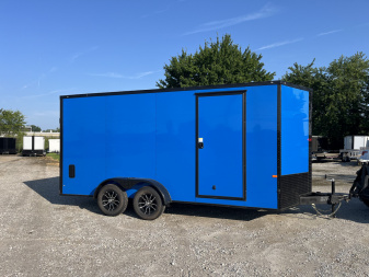 New 2026 Rock Solid Cargo 7'x16'x7' Cargo / Enclosed Trailer Black Out Package