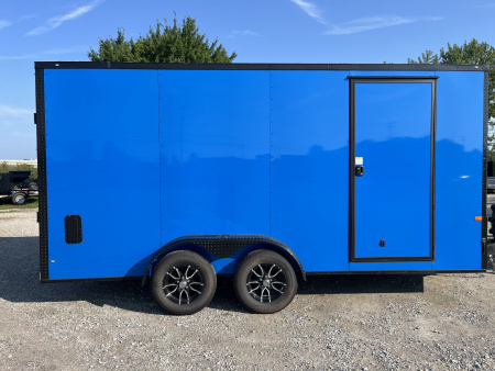 New 2026 Rock Solid Cargo 7'x16'x7' Cargo / Enclosed Trailer Black Out Package
