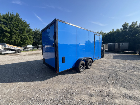 New 2026 Rock Solid Cargo 7'x16'x7' Cargo / Enclosed Trailer Black Out Package