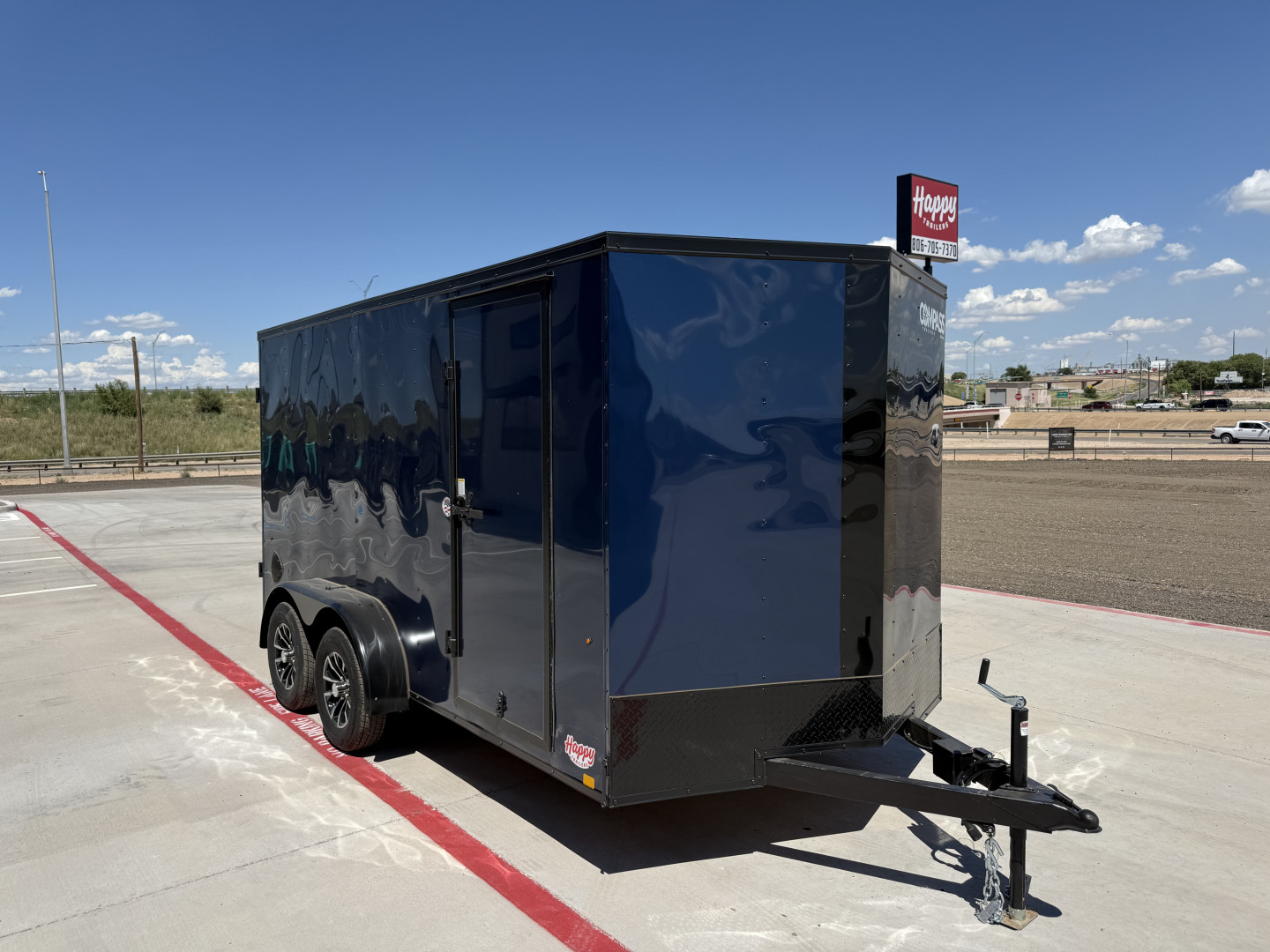 New 2025 Compass 7'x14' Enclosed Cargo Trailer - Indigo DLX