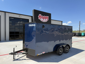 New 2025 Compass 7'x14' Enclosed Cargo Trailer - Indigo DLX