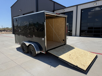 New 2025 Compass 7'x12' Enclosed Cargo Trailer - Indigo DLX