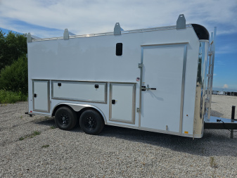 New 2026 CARGO EXPRESS CXT STABLE 8.5' x 16' 10K BULLNOSE TOOL CRIB TRAILER