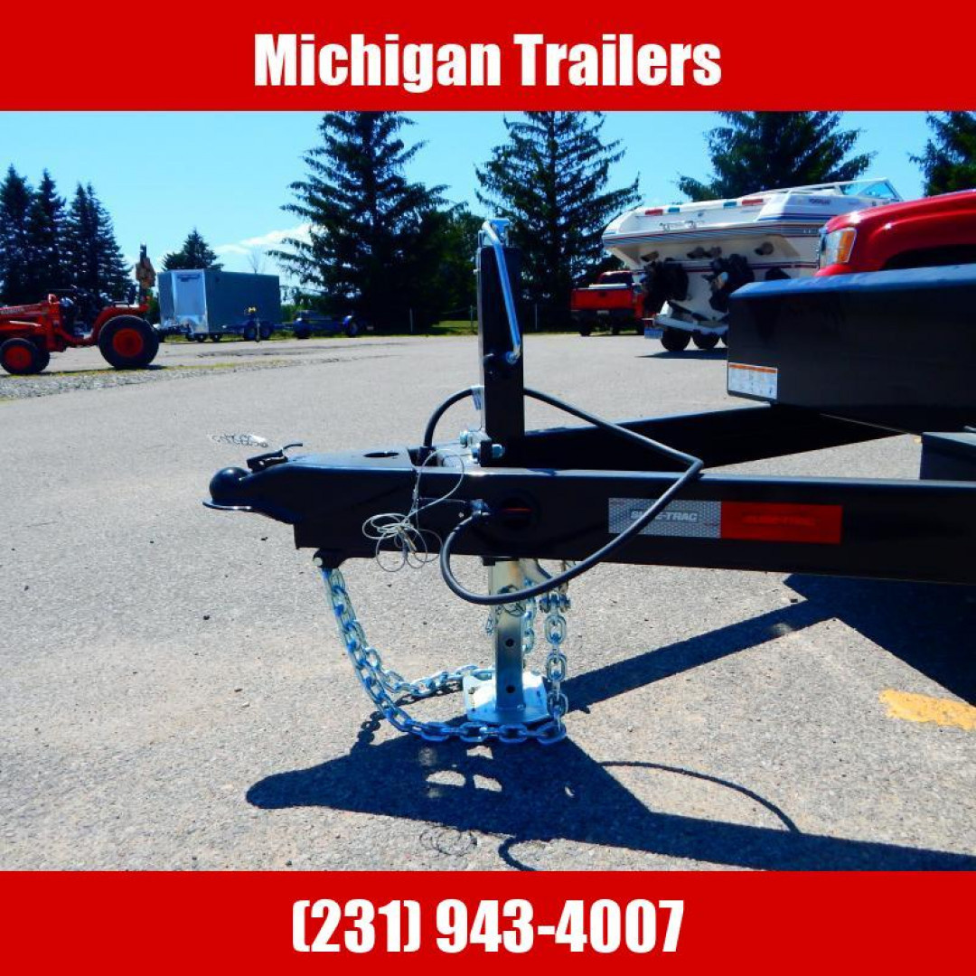 New 2023 Sure-Trac 7 x 22 (18+4) Steel Deck Car Hauler Trailer  10K