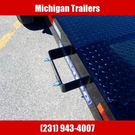 New 2023 Sure-Trac 7 x 22 (18+4) Steel Deck Car Hauler Trailer  10K