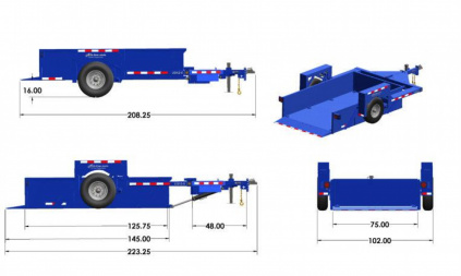 New 2024 Air Tow DROP DECK Utility Specialty Trailer