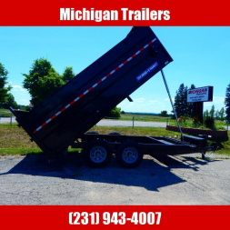 New 2024 Sure-Trac 7x14 14k Telescopic 4' Sides Dump Trailer