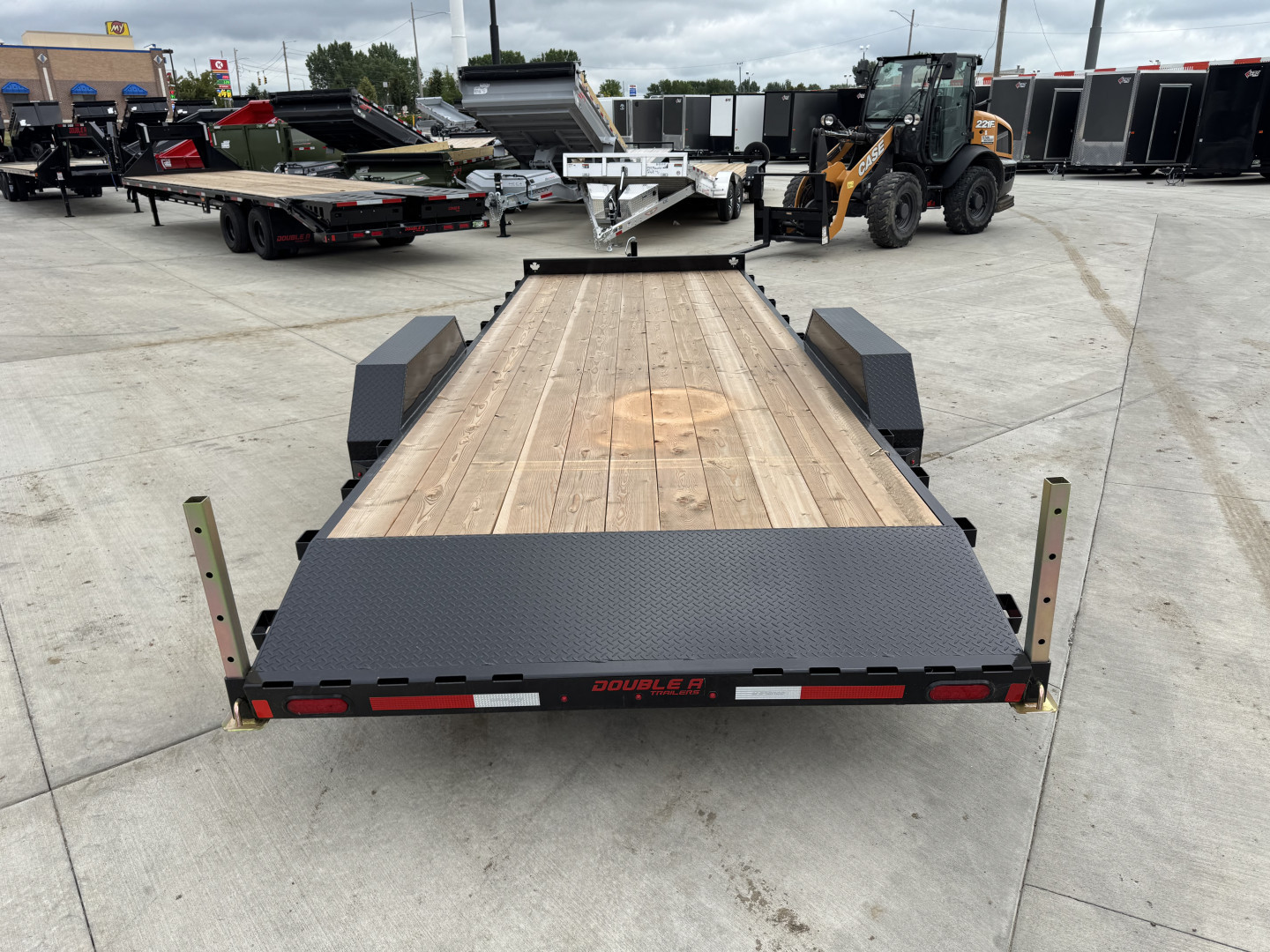 New NEW 2026 Double A 22’ flatbed Equipment Trailer 2-5200 lb axles=10K, dovetail, Slide In Ramps