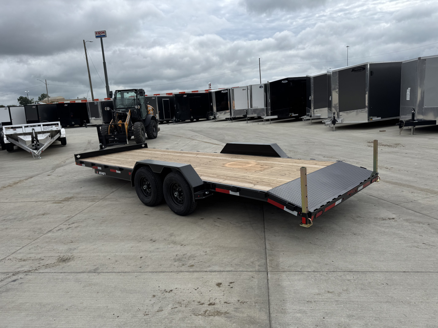 New NEW 2026 Double A 22’ flatbed Equipment Trailer 2-5200 lb axles=10K, dovetail, Slide In Ramps