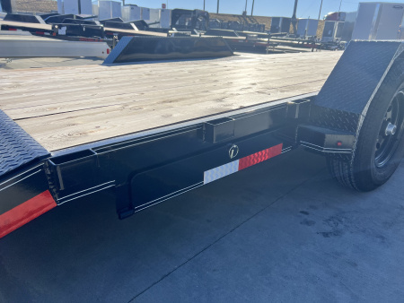 New NEW 2026 Double A 22’ flatbed Equipment Trailer 2-5200 lb axles=10K, dovetail, Slide In Ramps