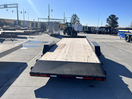 New NEW 2026 Double A 22’ flatbed Equipment Trailer 2-5200 lb axles=10K, dovetail, Slide In Ramps