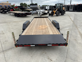 New NEW 2026 Double A 22’ flatbed Equipment Trailer 2-5200 lb axles=10K, dovetail, Slide In Ramps