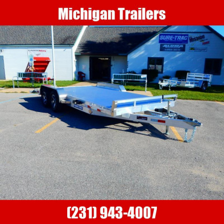 New 2025 Sure-Trac 7 X 18 (14+4) C-Channel Aluminum Car Hauler  7K