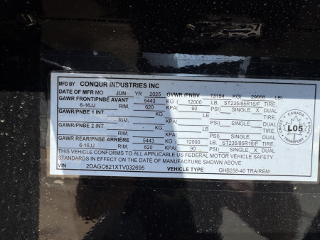 New 2026 Double A 40’ Gooseneck Deckover 35’ plus 5’ x 102” with 2-12K tandem dual axles=26K