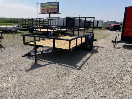 New 2025 Top Hat 77"x12' Utility Trailer