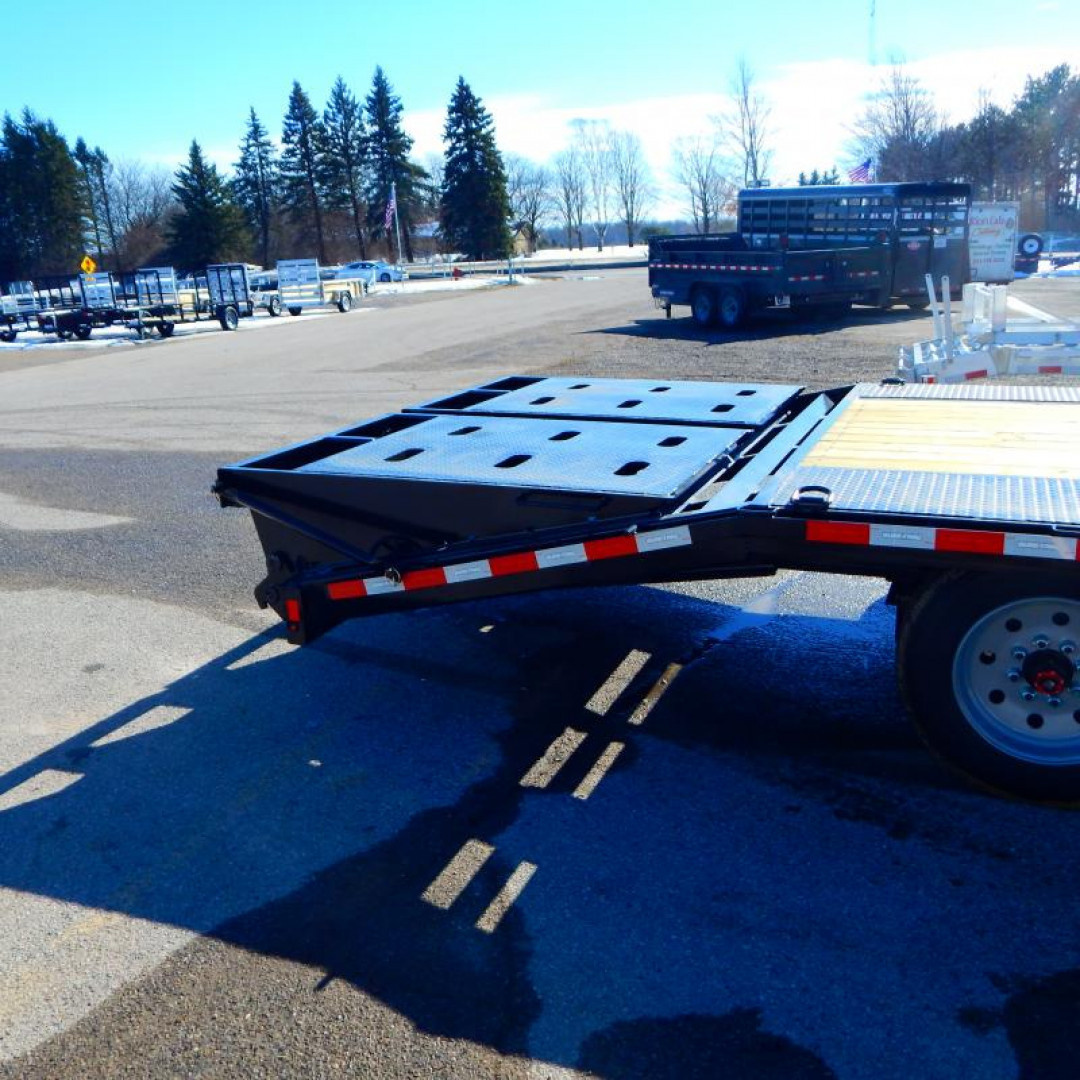 New 2025 Sure-Trac 8.5 x 20+5 Heavy Duty Low Profile Beavertail Deckover Trailer  17.6K