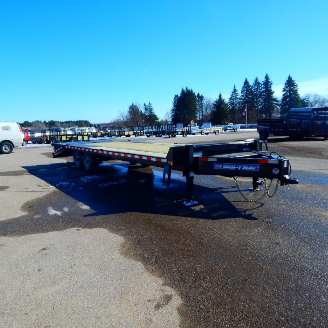 New 2025 Sure-Trac 8.5 x 20+5 Heavy Duty Low Profile Beavertail Deckover Trailer  17.6K