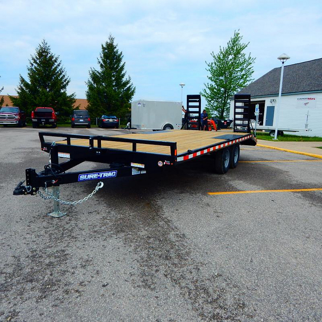 New 2025 Sure-Trac 8.5 x 17+3 Low Profile Beavertail Deckover Trailer  10K