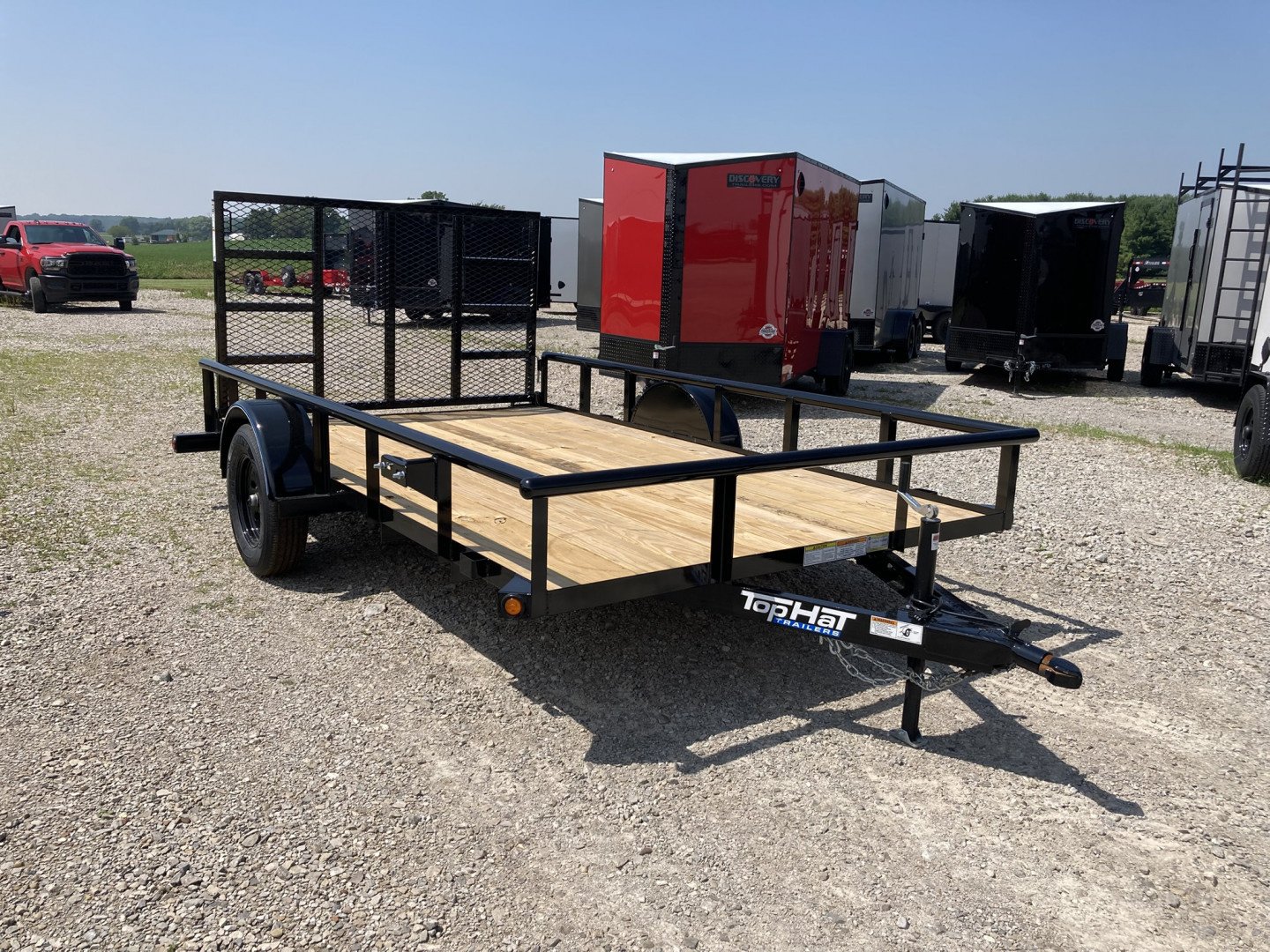 New 2025 Top Hat 83"x12' Utility Trailer
