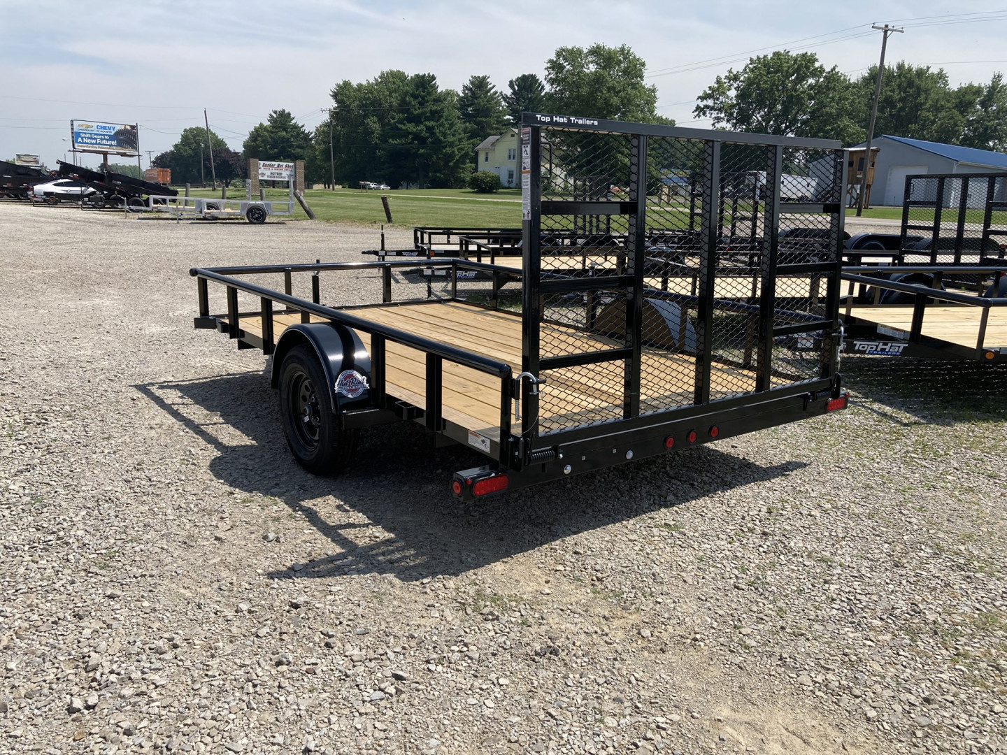 New 2025 Top Hat 83"x12' Utility Trailer