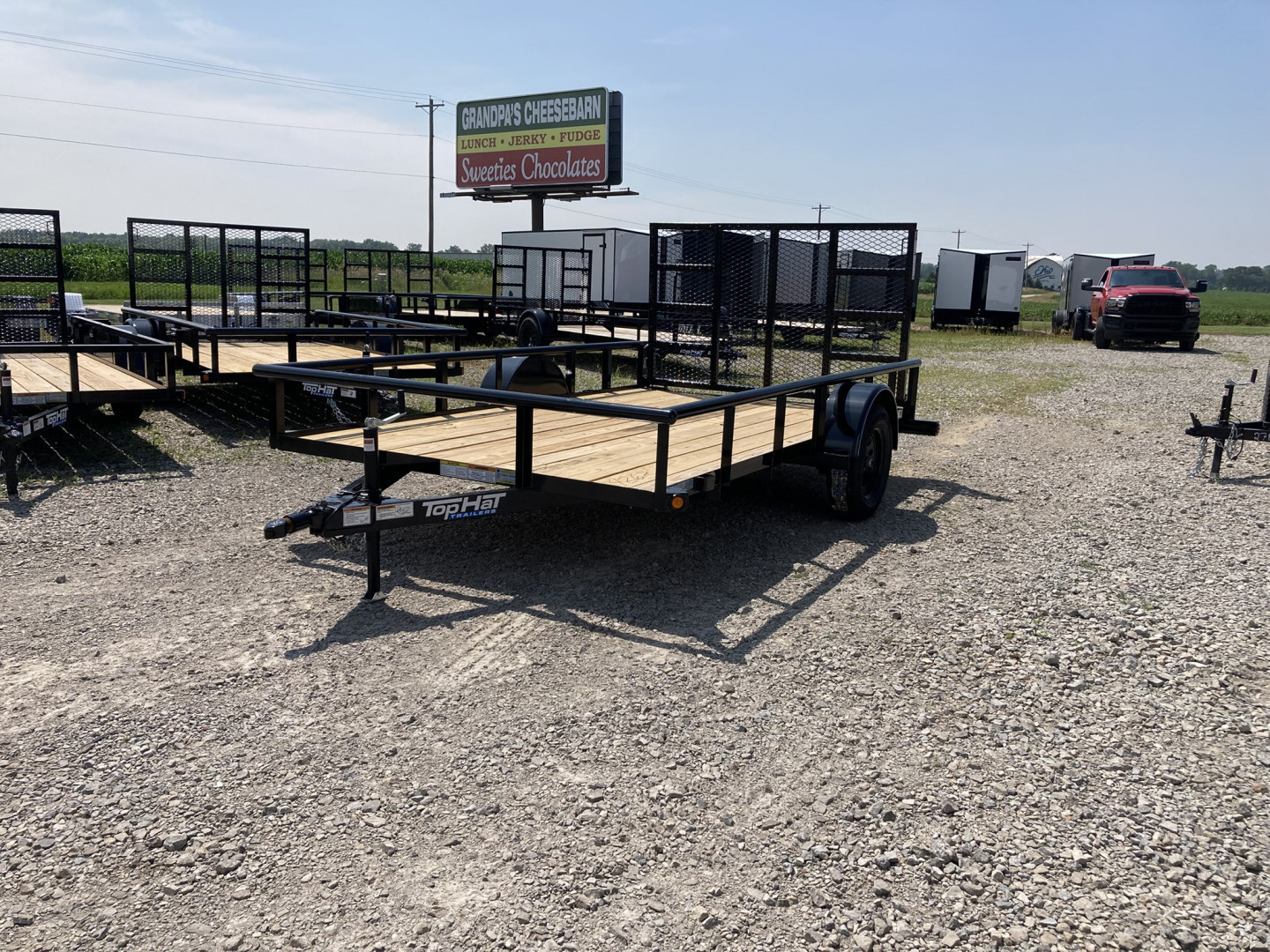 New 2025 Top Hat 83"x12' Utility Trailer