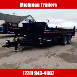 New 2025 Sure-Trac 82 IN x 16 HD Low Profile Dump Trailer  16K Telescopic