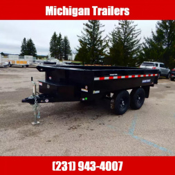 New 2025 Sure-Trac 6 X 10 SD Deckover Dump Trailer  10K Single Ram