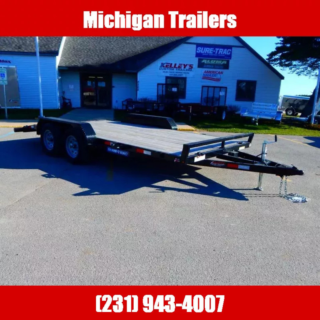 New 2025 Sure-Trac 7 x 16 (14+2) C-Channel Car Hauler Trailer  7K