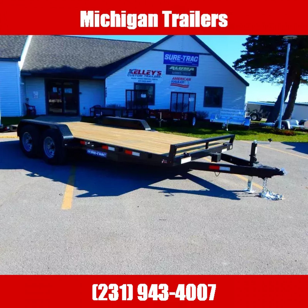 New 2025 Sure-Trac 7 x 20 (18+2) C-Channel Car Hauler Trailer  10K