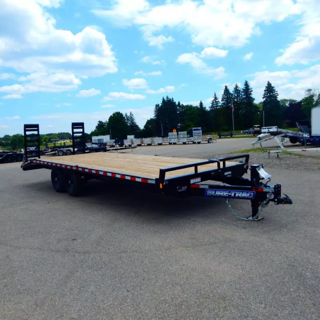 New 2025 Sure-Trac 8.5 x 20+4 Standard Duty Beavertail Deckover Trailer  15K