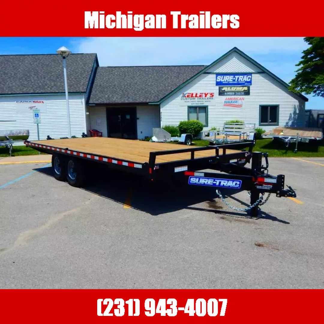 New 2025 Sure-Trac 8.5 x 20 Standard Duty Flat Deck Deckover Trailer  15K